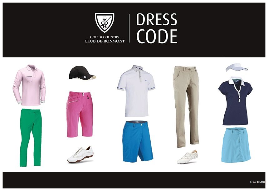 visuel indications dress code golfeurs Golf & Country Club de Bonmont